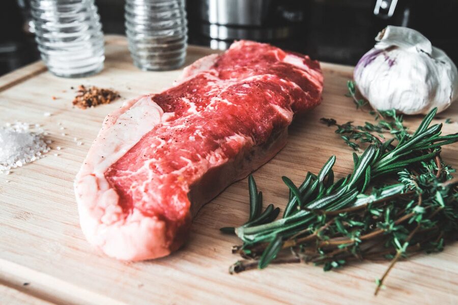 Raw Sirloin Steak