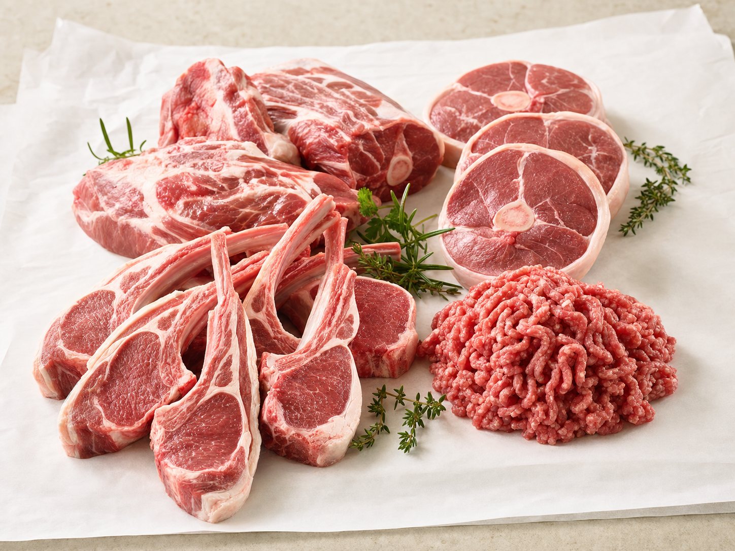 Fresh lamb retail cuts